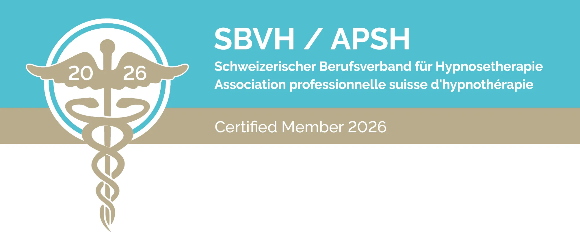 SBVH Certified Member 2026 – Schweizerischer Berufsverband für Hypnosetherapie, Claudia Hausmann